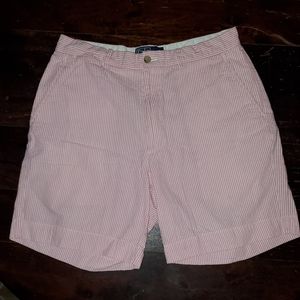 POLO RALPH LAUREN PINK AND WHITE SEERSUCKER SHORTS
